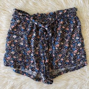 Hollister Floral High Waist Shorts